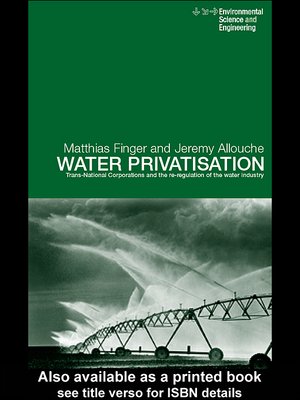 cover image of Water Privatisation